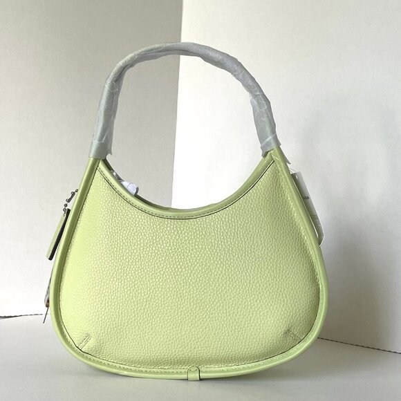Coach Coachtopia Ergo Shoulder Bag CK112 Pale Lime Pebbled Leather 90s - Picture 2 of 9